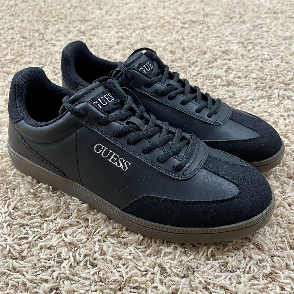 Guess Men’s Bazto Lace-Up Sneakers Shoes Black, Size 10.5 (New)